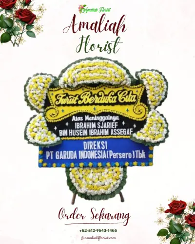 Papan Bunga Duka di Pusakajaya